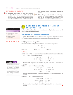 GRAPHING SYSTEMS OF LINEAR INEQUALITIES