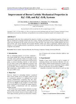 Improvement of Boron Carbide Mechanical Properties in B4C