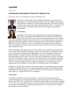5 Arbitration Assumptions That Aren`t Always True
