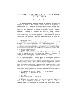 marbury`s legacy of judicial review after two