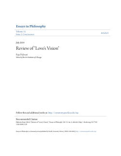 Review of "Love`s Vision"