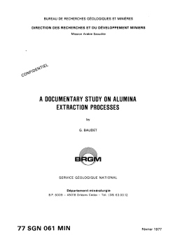 a documentary study on alumina extraction - Infoterre