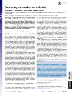 Countering antivaccination attitudes