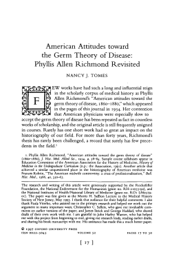 American Attitudes toward the Germ Theory of