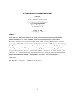 CFD Prediction of Cooling Tower Drift