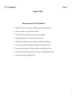 Review: Unit 2 Measurement