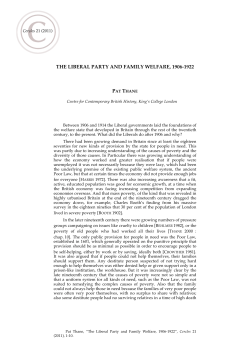 the liberal party and family welfare, 1906-1922