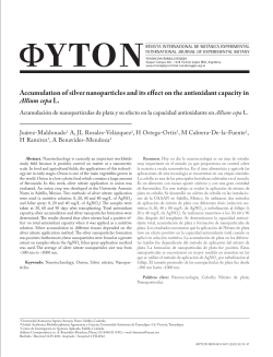 Accumulation of silver nanoparticles and its effect on the antioxidant