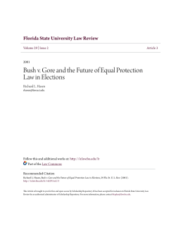 Bush v. Gore and the Future of Equal Protection Law in Elections