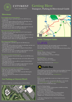 Getting Here - Citywest Hotel