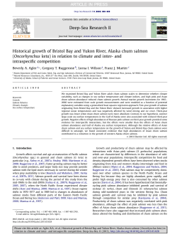 Historical growth of Bristol Bay and Yukon River, Alaska chum