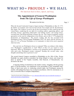 The Appointment of General Washington from The Life