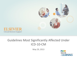 Guidelines Most Significantly Affected Under ICD-10-CM