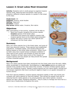 Lesson 3: Great Lakes Most Unwanted