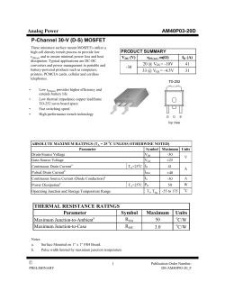 Parameter Symbol Maximum Units THERMAL