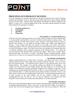 Principles of Distance Running