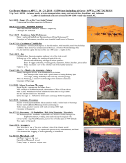 Morocco Itinerary