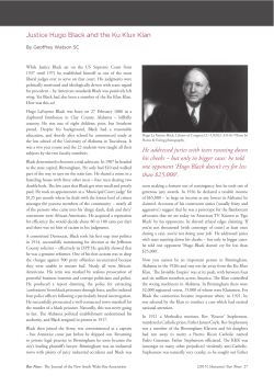 Justice Hugo Black and the Ku Klux Klan