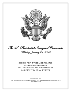 The 57 Presidential Inaugural Ceremonies