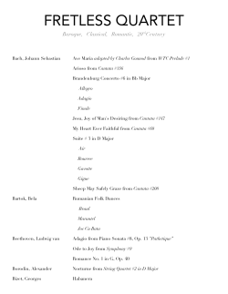 Classical Repertoire - Fretless Music, LLC