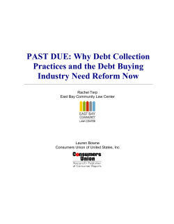 PAST DUE: Why Debt Collection Practices and