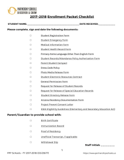 Student Enrollment Packet - Arizona Collegiate High School