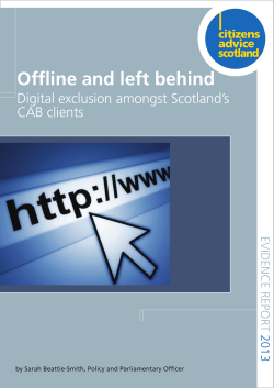 Offline and left behind - Citizens Advice Scotland