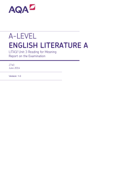 Examiner report LITA3 - Reading for Meaning June 2014