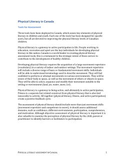 Physical Literacy in Canada