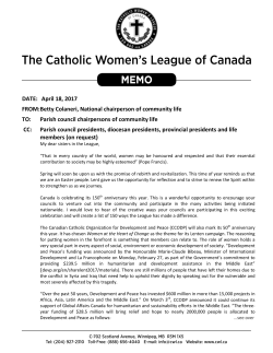 Betty Colaneri, National chairperson of community life TO