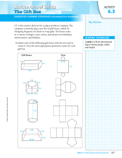 The Gift Box Surface Area of Solids