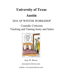 Satire 2016 - Jerry W. Brown