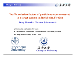 Traffic emission factors of particle number measured in a street