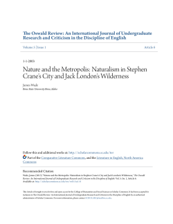Nature and the Metropolis: Naturalism in Stephen Crane`s City and