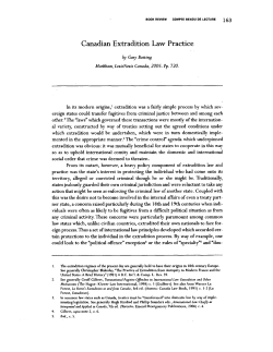 Canadian Extradition Law Practice
