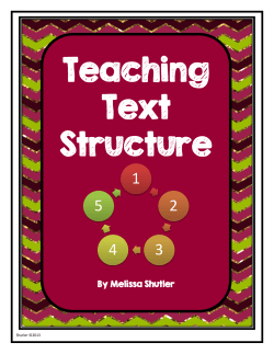 Teaching Text Structure
