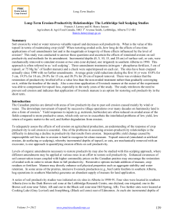 Long-Term Erosion-Productivity Relationships