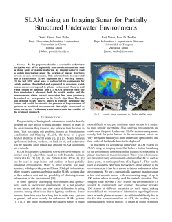 SLAM using an Imaging Sonar for Partially Structured Underwater