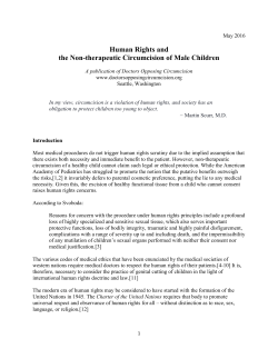 Human Rights and the Non-therapeutic Circumcision of Male Children