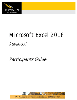 Excel 2016: Advanced