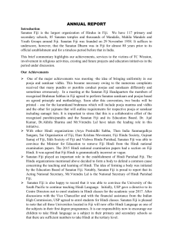 annual report - Sanatan Dharm Pratinidhi Sabha Fiji