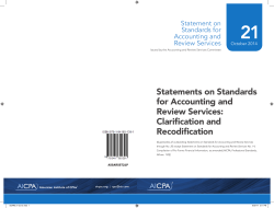 Statements on Standards for Accounting and Review Services