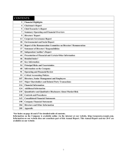 CONTENTS - Ryanair | Investor Relations