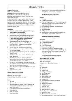 Handicrafts - The Narrabri Show