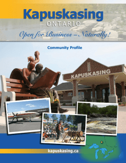 Community Profile - Town of Kapuskasing
