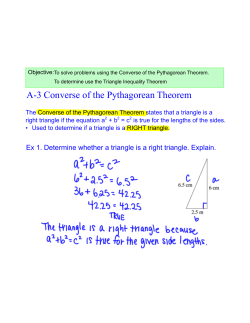 A-3 Converse of the Pythagorean Theorem