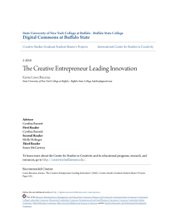 The Creative Entrepreneur Leading Innovation
