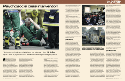 Psychosocial crisis intervention