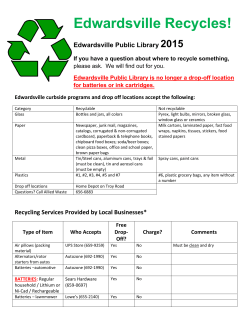 Edwardsville Recycles! - Edwardsville Public Library