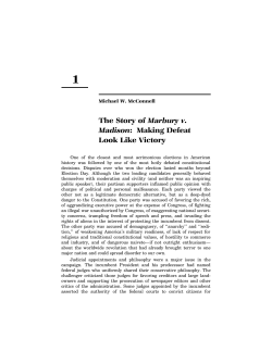 The Story of Marbury v. Madison: Making Defeat Look